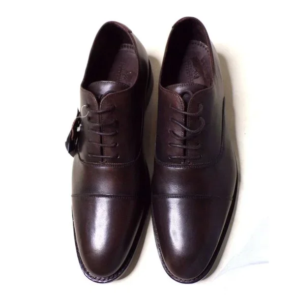 🆕 ANTHONY VEER Mens Essentials Clinton Welted Oxford Shoes Leather 12 Espresso